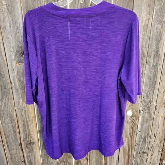 Elie Mccarthy Vibrant Purple Blouse Sizw 1X - Picture 13 of 16